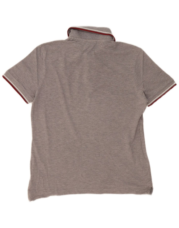 DIADORA Mens Polo Shirt Small Grey Cotton