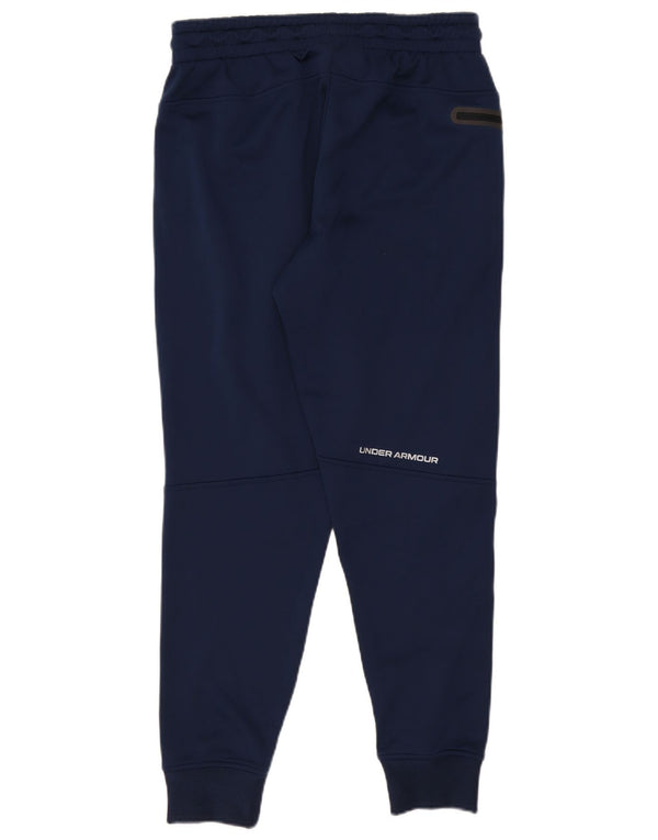 Under Armour Mens Tracksuit Trousers Joggers Large Navy Blue Colourblock