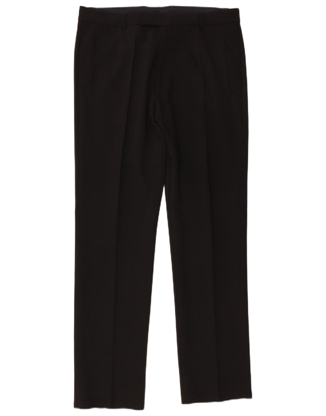 Stefanel Womens Straight Suit Trousers EU 50 3XL W32 L31 Black Polyester