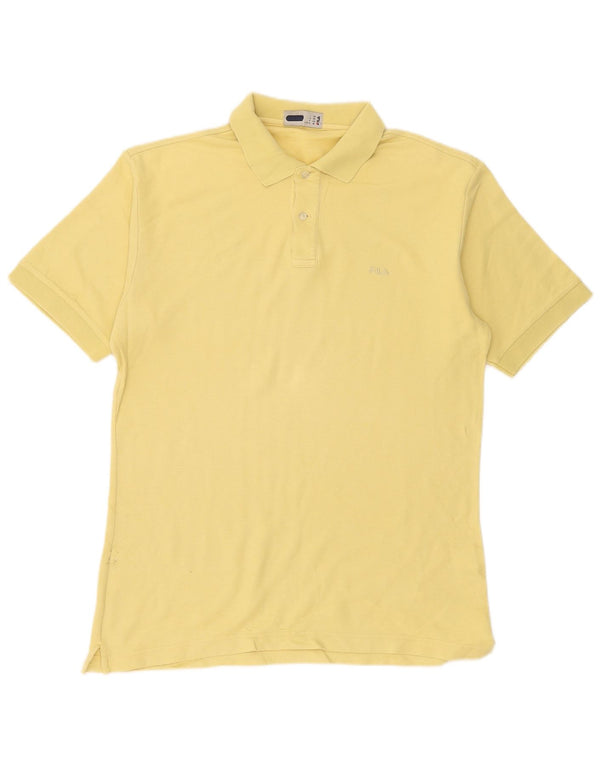 Fila Mens Polo Shirt Medium Yellow
