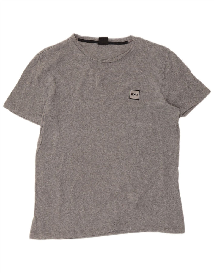 Hugo Boss Womens T-Shirt Top UK 10 Small Grey Cotton