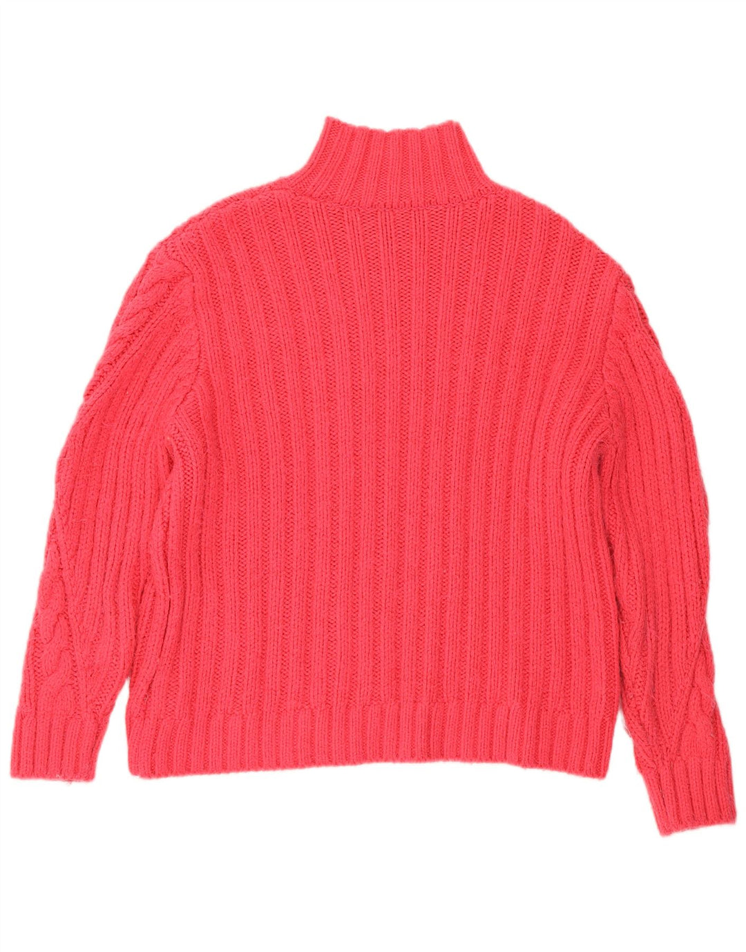 Marks & Spencer Womens Turtle Neck Jumper Sweater UK 12 Medium Pink