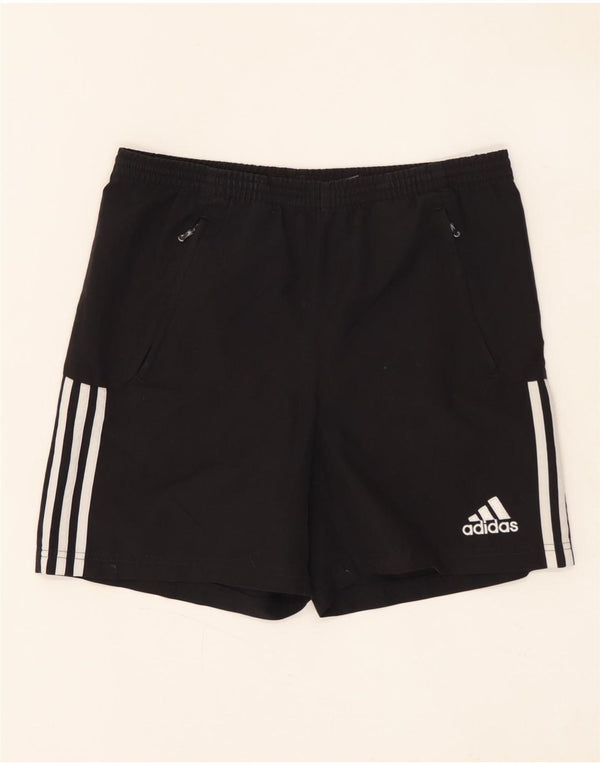 ADIDAS Boys Sport Shorts 13-14 Years  Black Polyester