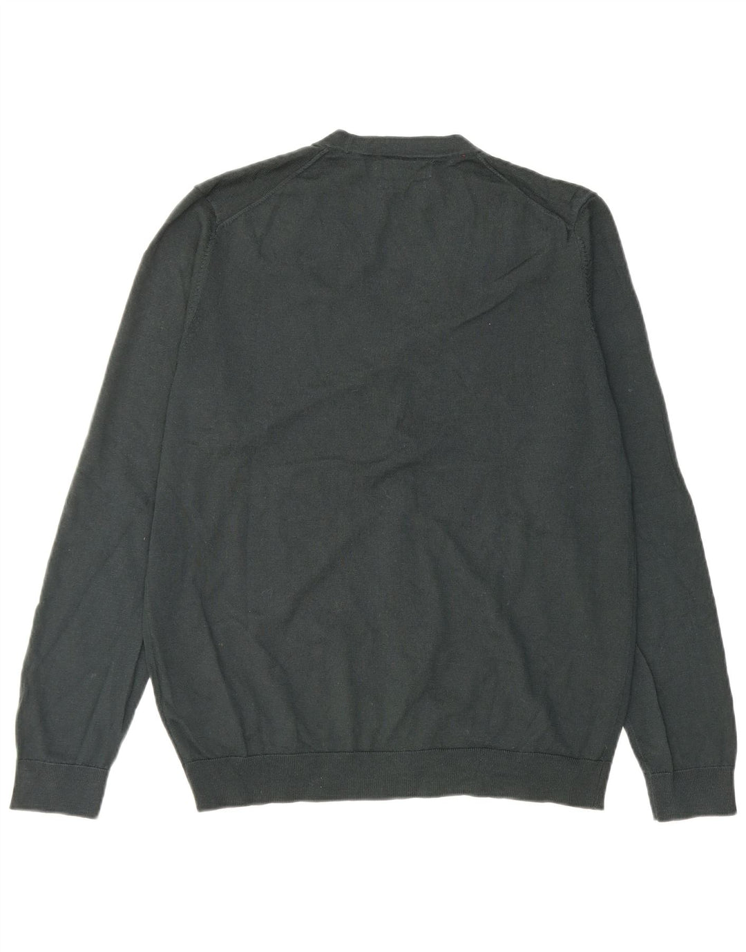 Marks & Spencer Mens Cardigan Sweater Large Green Merino Wool