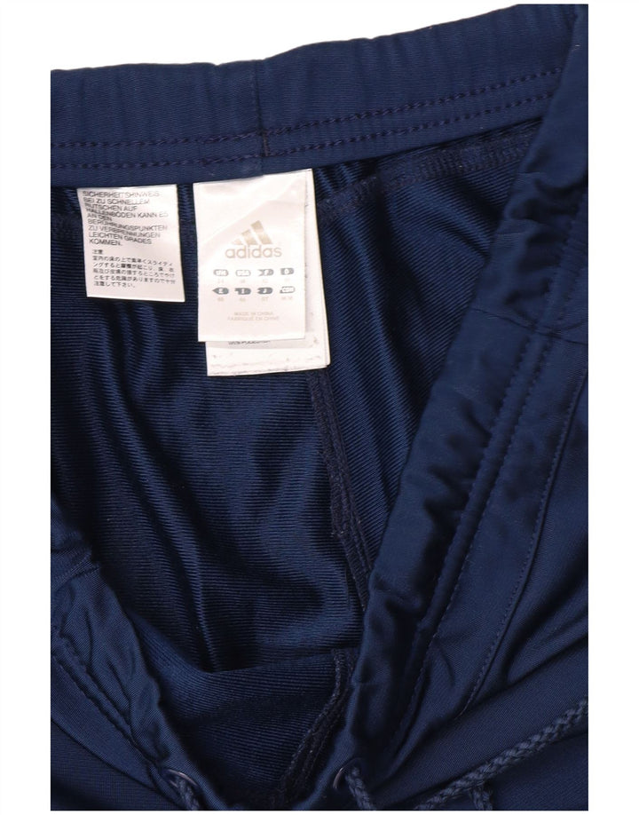 ADIDAS Womens Tracksuit Trousers UK 14 Medium  Navy Blue Polyester