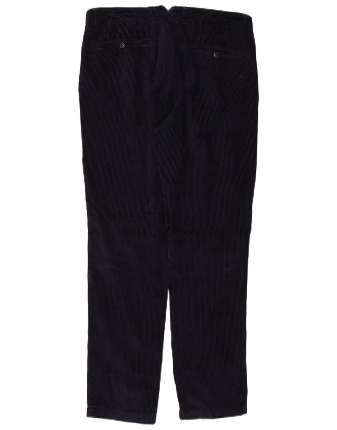 BENETTON Mens Pegged Corduroy Trousers IT 48 Medium W32 L30 Navy Blue