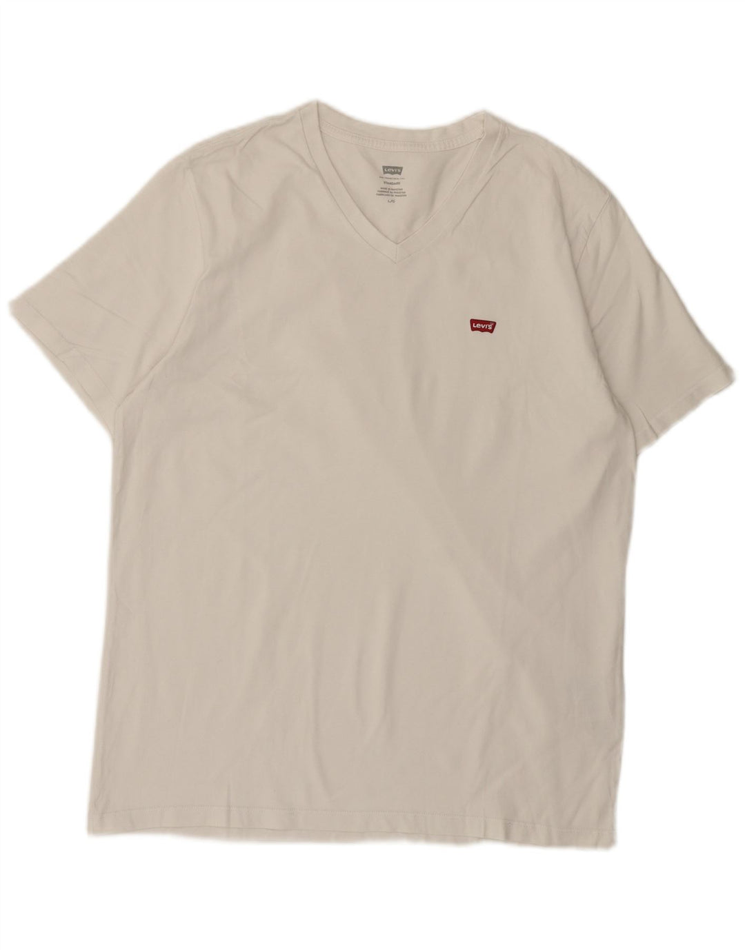 Levi's Mens Standard Fit T-Shirt Top Large White Cotton