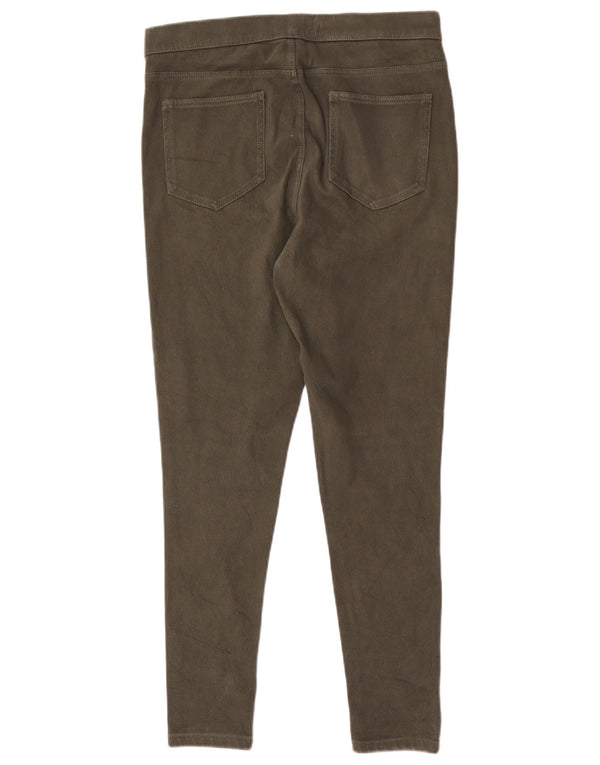 Marks & Spencer Womens Jegging Casual Trousers UK 14 Medium W30 L27 Khaki