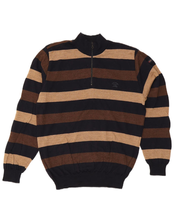 Paul & Shark Mens Yachting Zip Neck Jumper Sweater Large Multicoloured