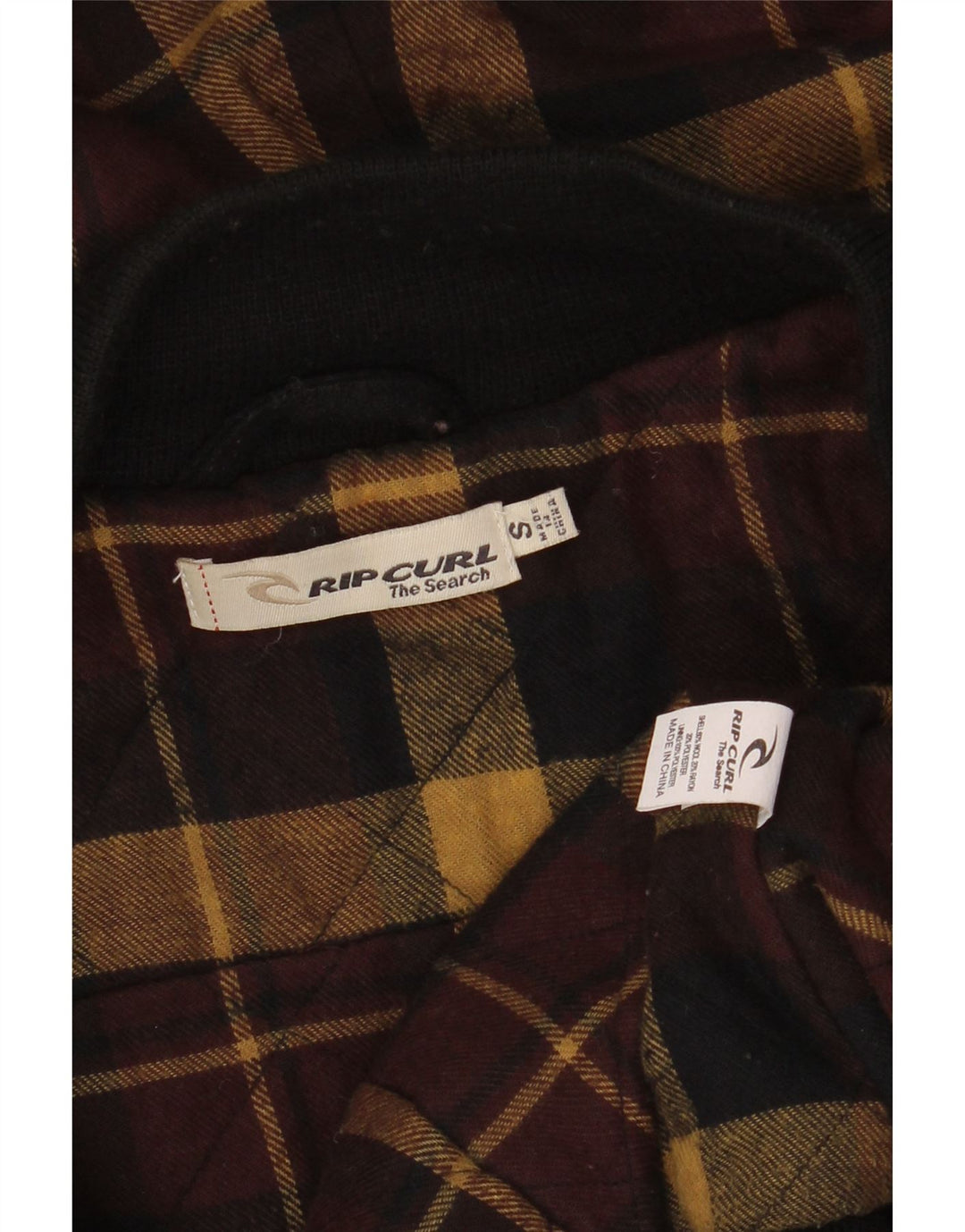 RIP CURL Womens Hooded Windbreaker Jacket UK 10 Small Black Wool