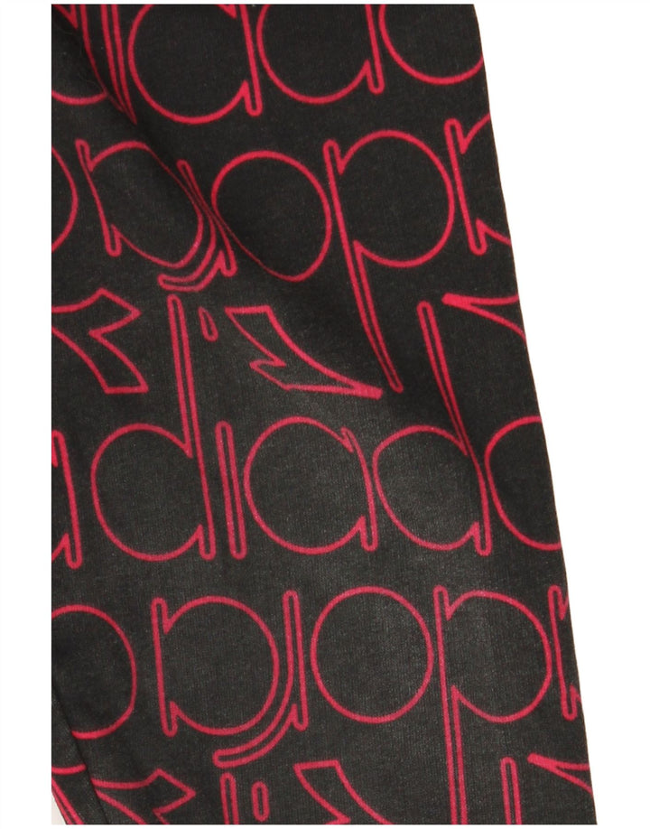 DIADORA Mens Graphic Hoodie Jumper Medium Black Cotton