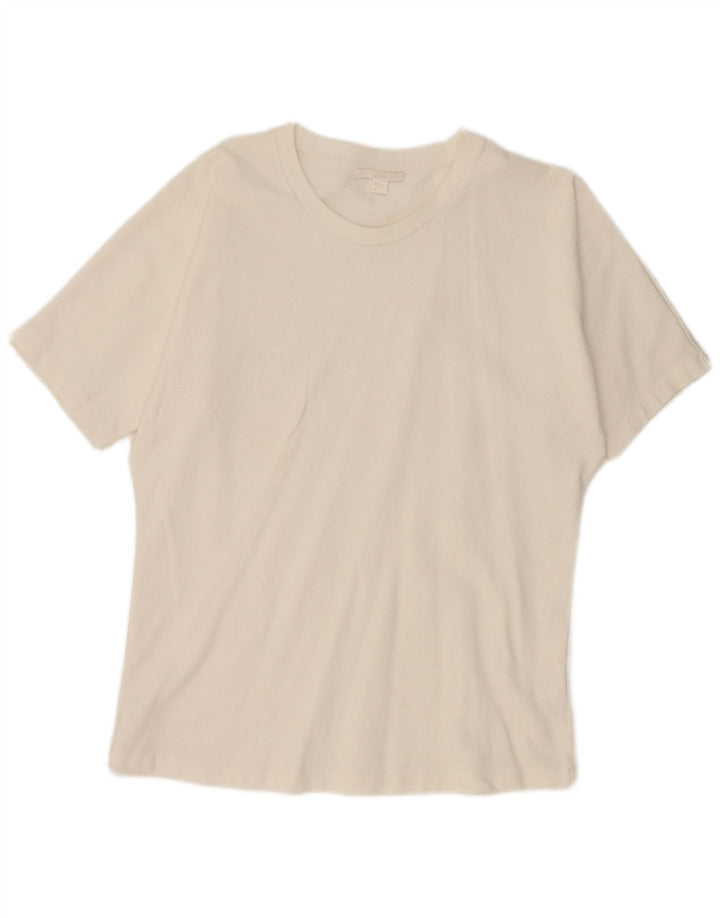 Cos Womens T-Shirt Top UK 14 Medium White Cotton