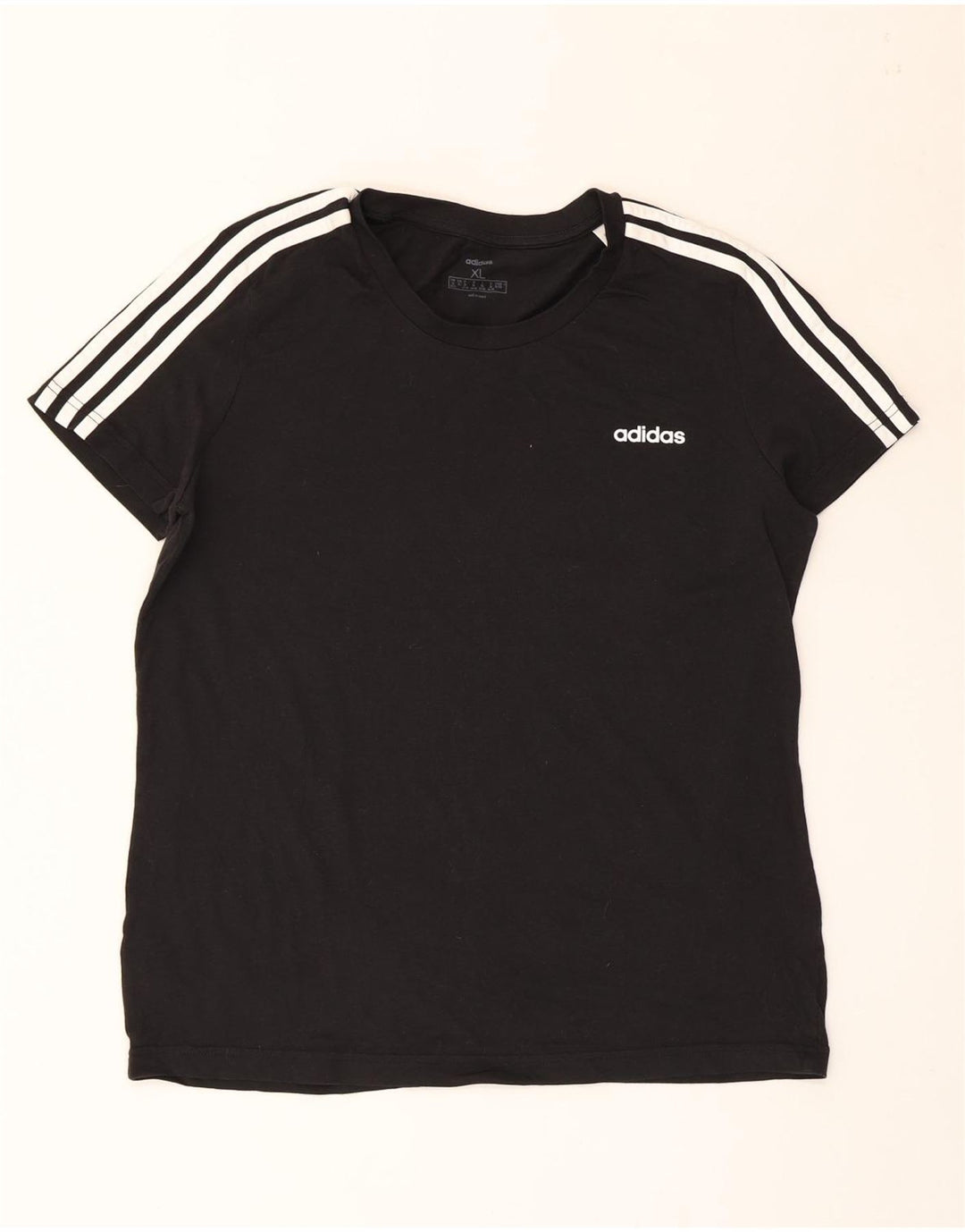 ADIDAS Womens T-Shirt Top UK 20/22 XL Black Cotton