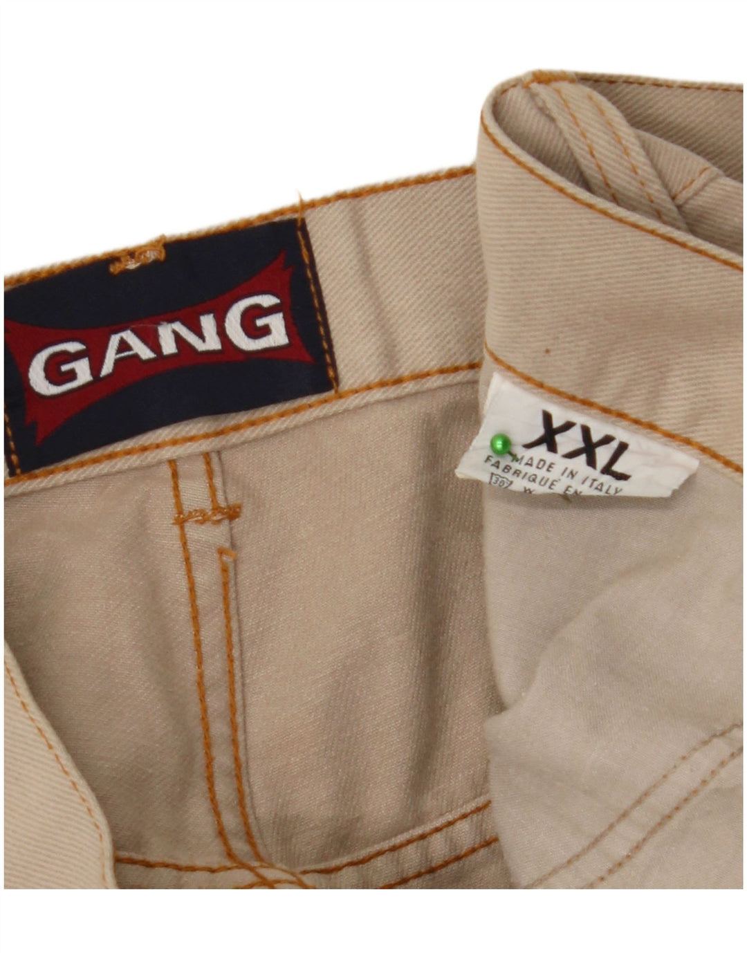 GANG Mens Tapered Casual Trousers 2XL W42 L32 Beige Cotton