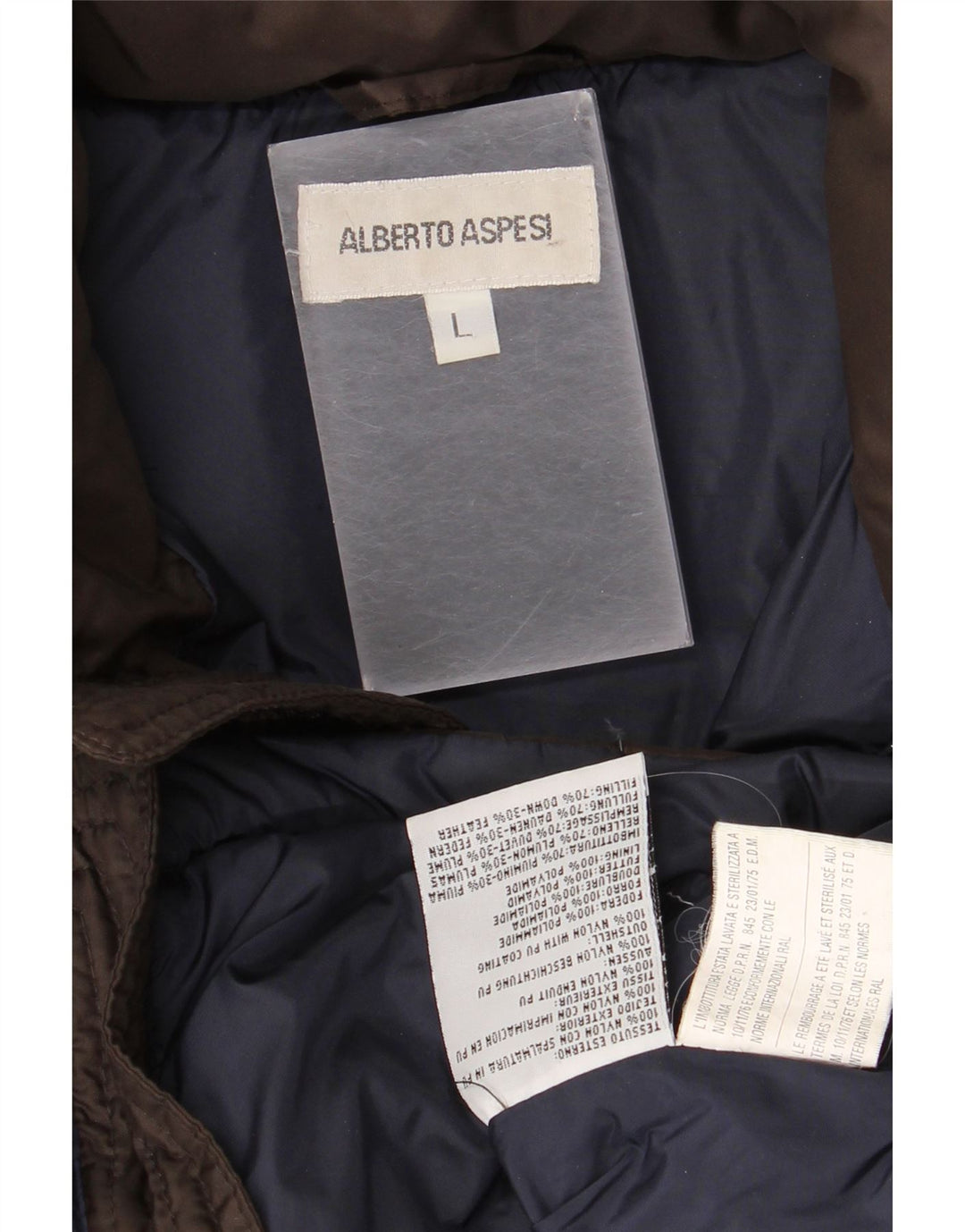 Alberto Aspesi Womens Padded Jacket UK 16 Large Brown Nylon