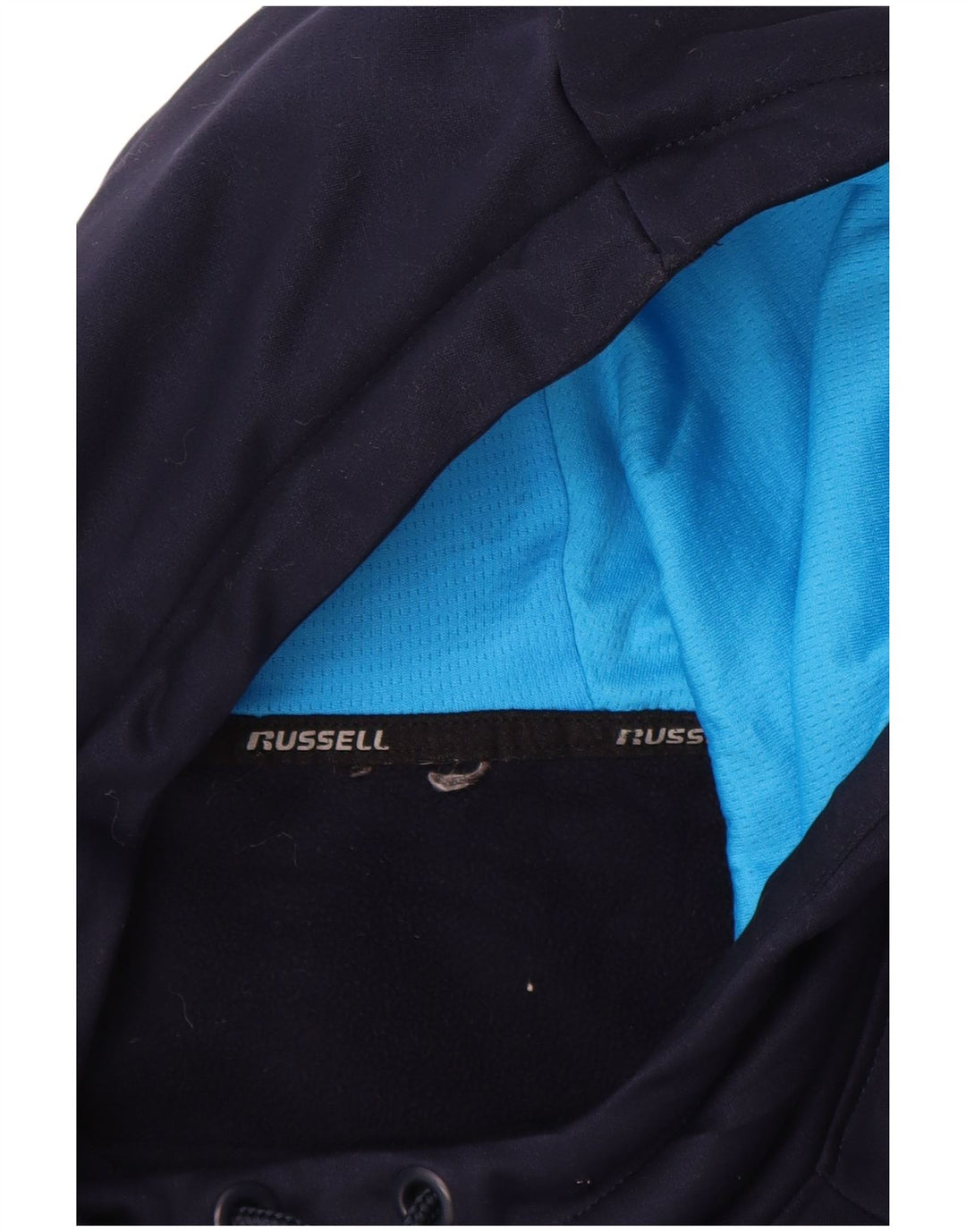 Russell Athletic Mens Hoodie Jumper Small Navy Blue Polyester