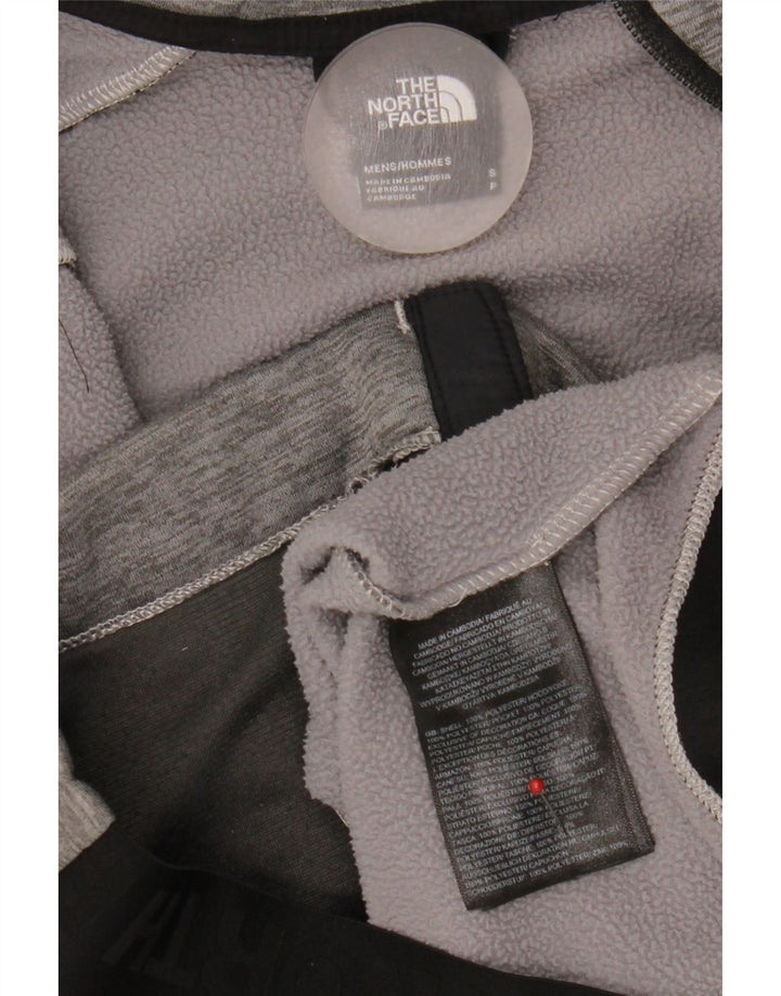 The North Face Mens Zip Hoodie Sweater Small Grey Colourblock Polyester