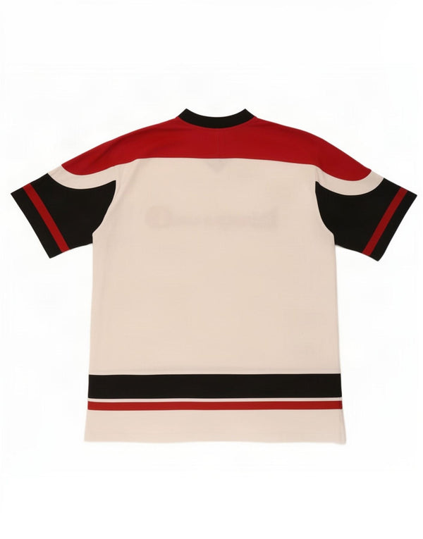 Champion Mens Graphic T-Shirt Top 2XL White Colourblock Cotton