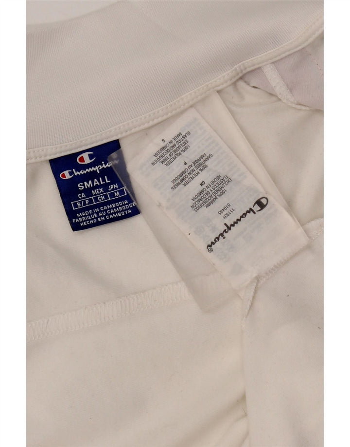 Champion Womens Graphic Tracksuit Top Jacket UK 10 Small White Polyester