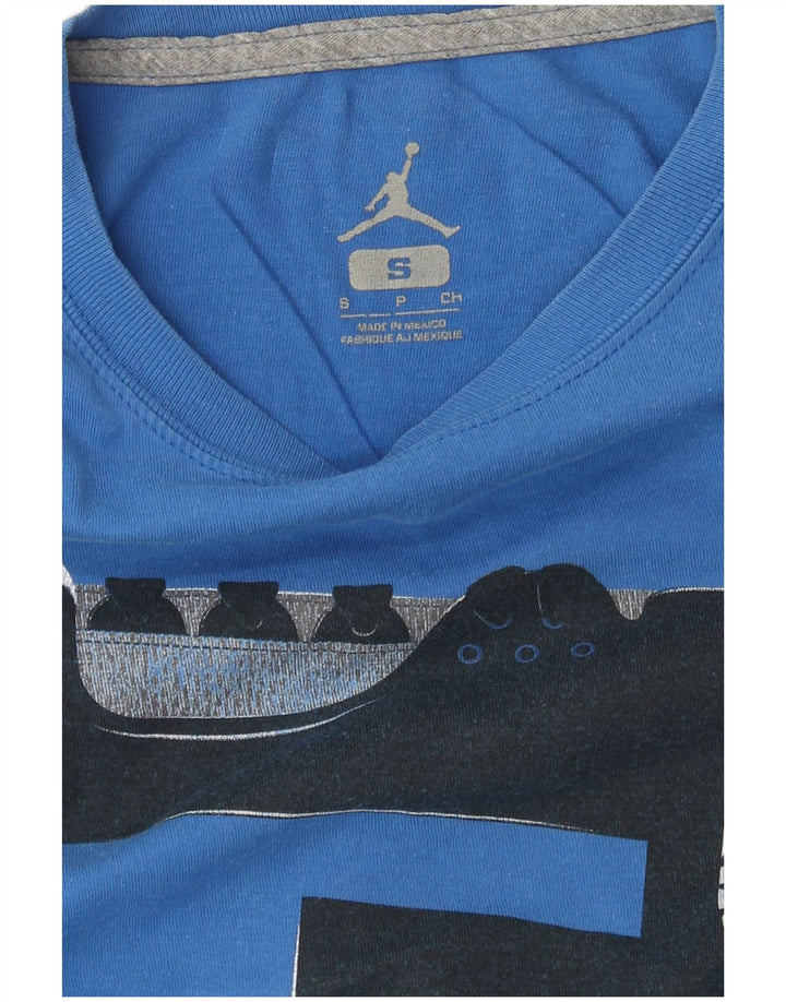 Jordan Mens Graphic T-Shirt Top Small Blue