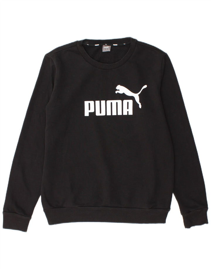 Puma Mens Graphic Sweatshirt Jumper Medium Black