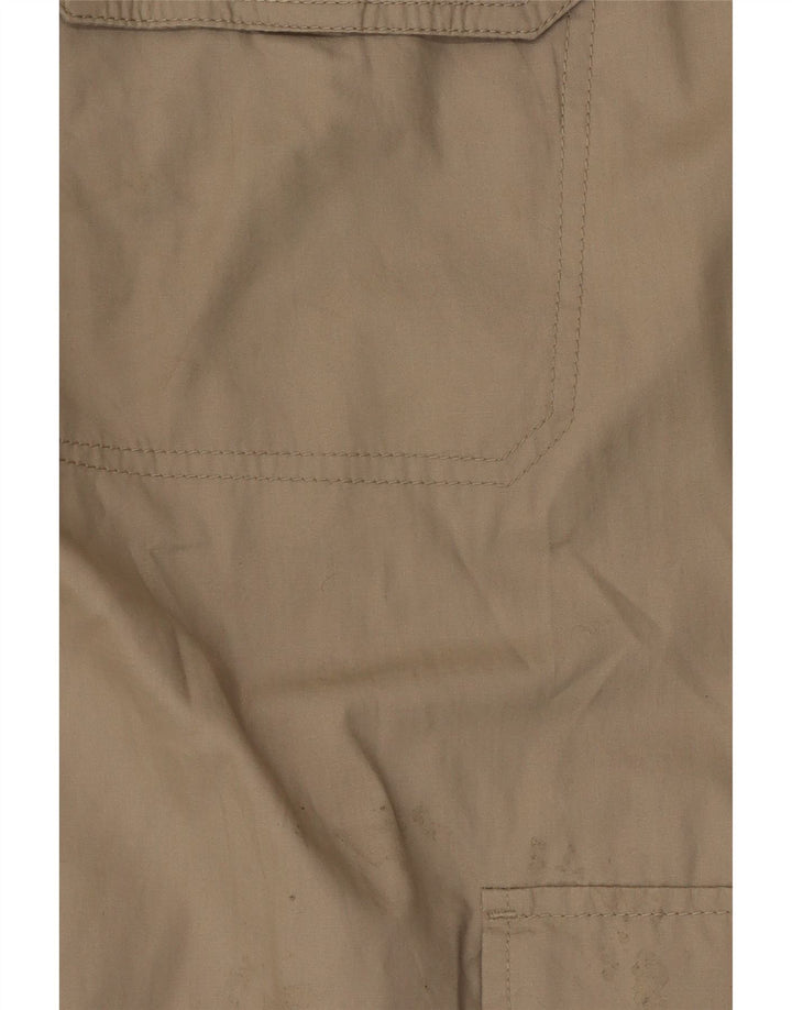 Cherokee Mens Straight Cargo Trousers W36 L34 Beige Cotton