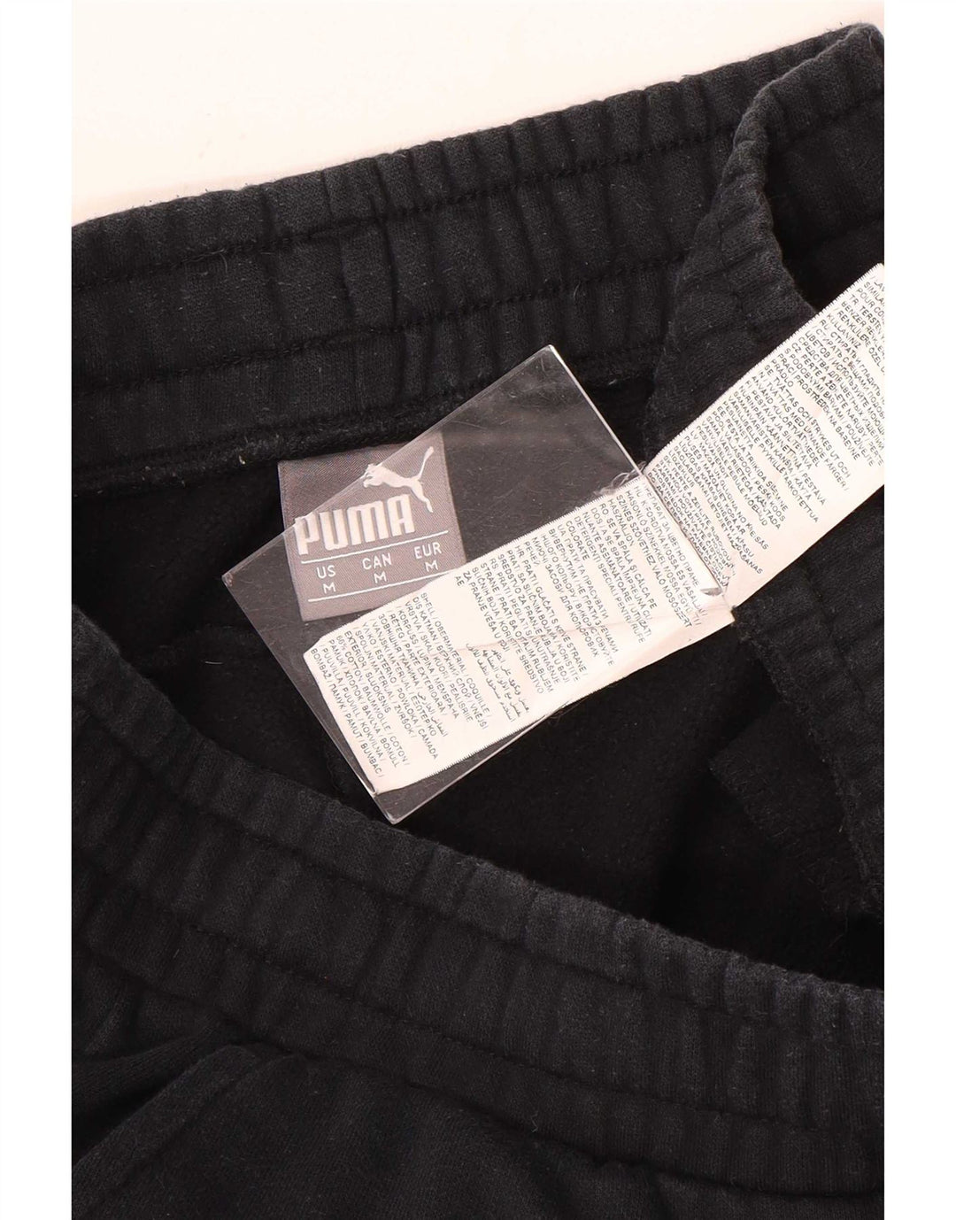 Puma Mens Tracksuit Trousers Joggers Medium Black Cotton