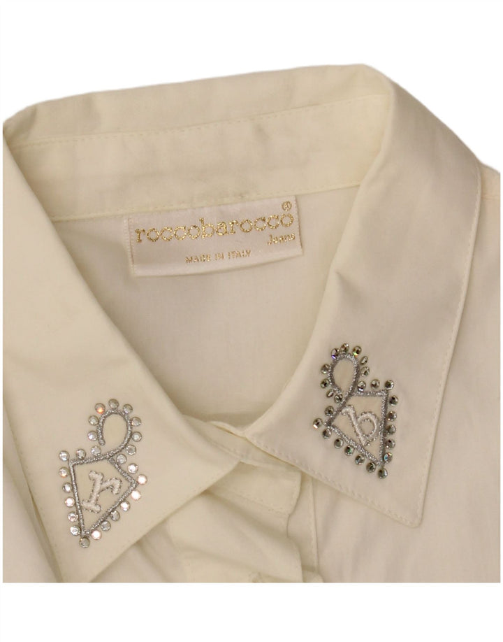 ROCCOBAROCCO Womens Shirt UK 12 Medium White