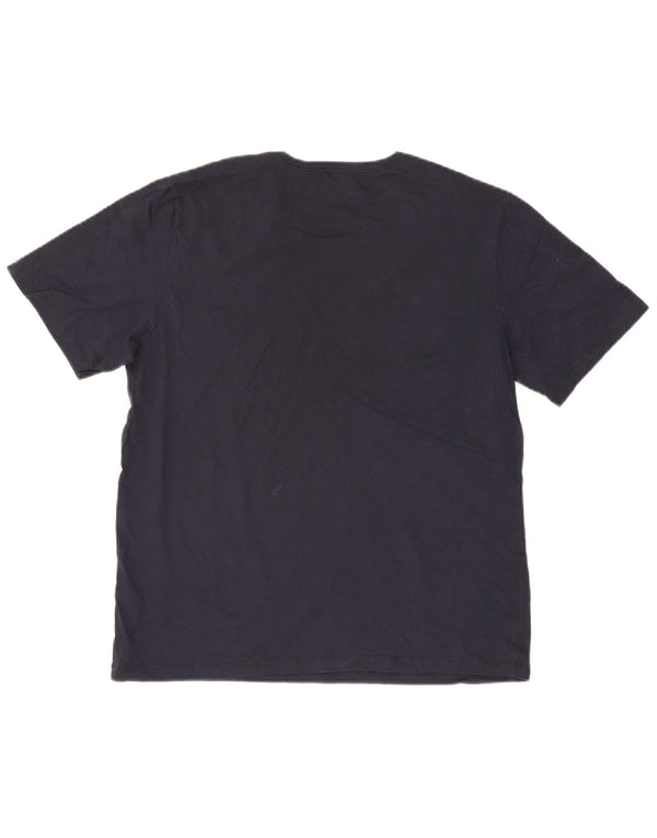 Hugo Boss Mens T-Shirt Top XL Navy Blue Cotton