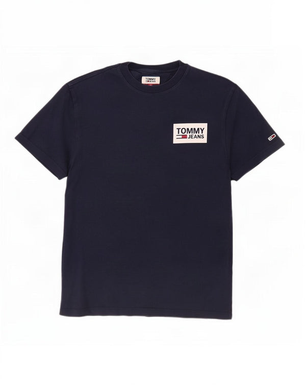 Tommy Hilfiger Mens Graphic T-Shirt Top Small Navy Blue Cotton