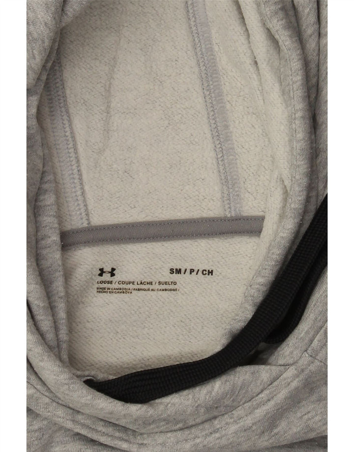 Under Armour Womens Oversized Hoodie Jumper UK 10 Small Grey Flecked