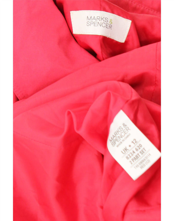 Marks & Spencer Womens Trench Coat UK 12 Medium Pink Polyester