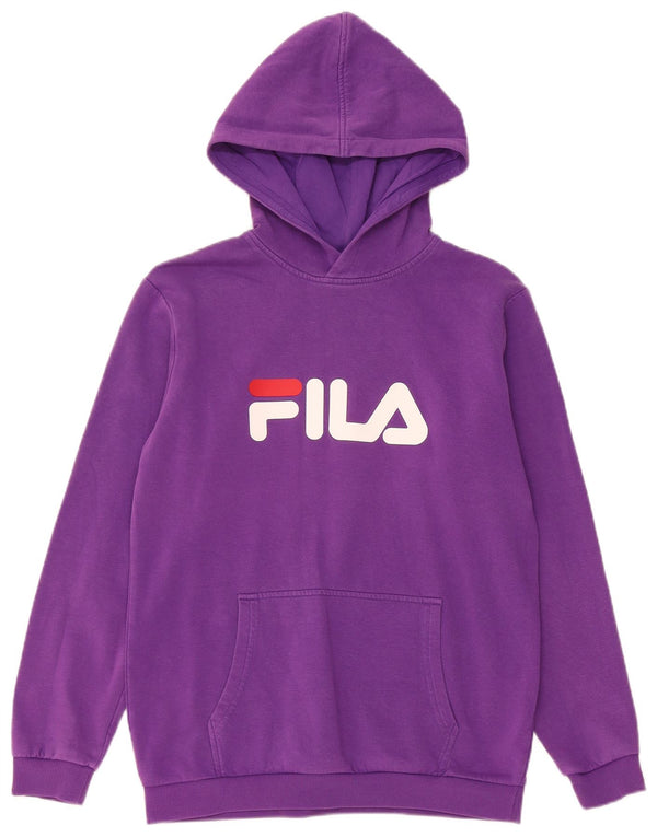 FILA Girls Graphic Hoodie Jumper 13-14 Years Purple