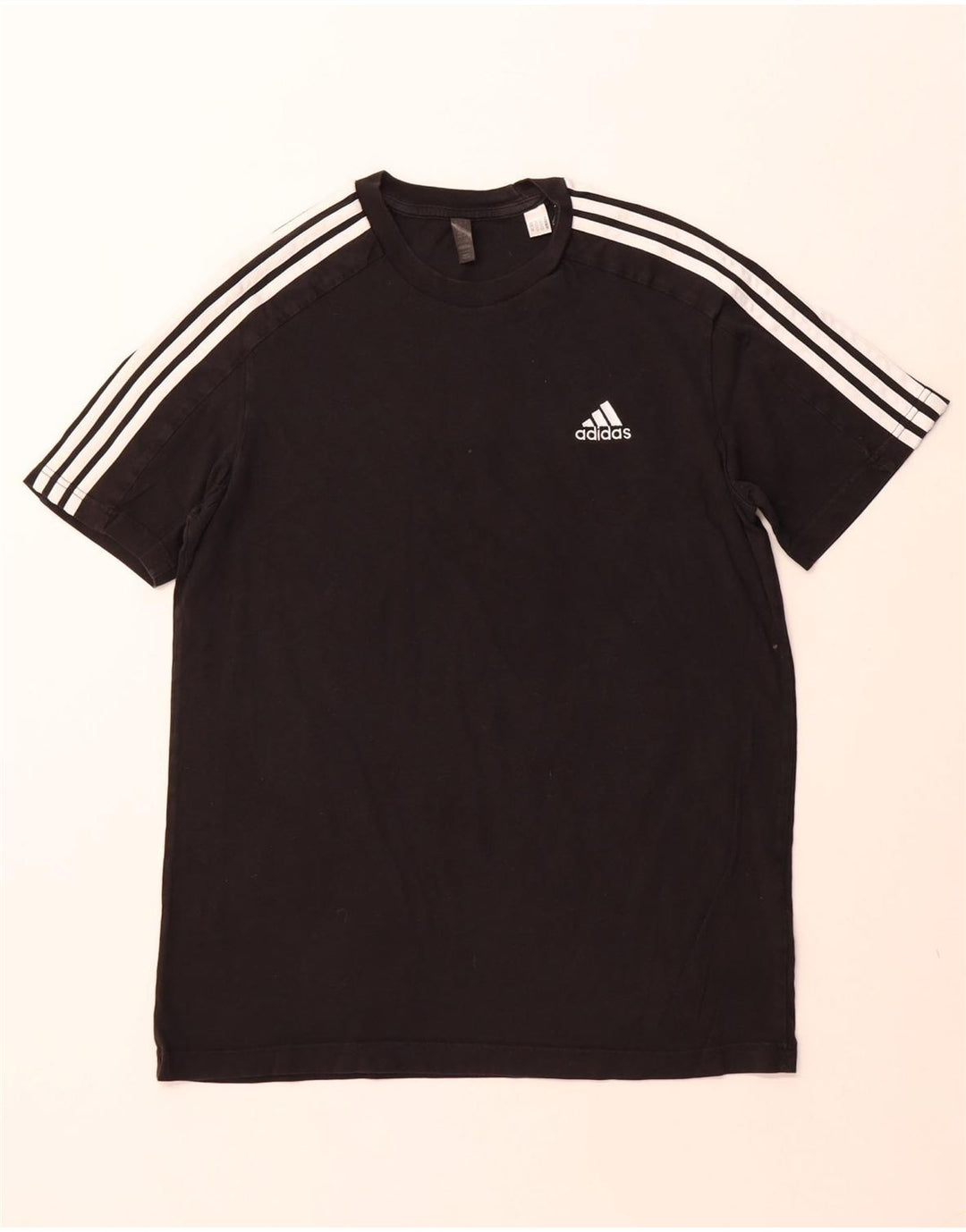 ADIDAS Mens T-Shirt Top Medium Black Cotton