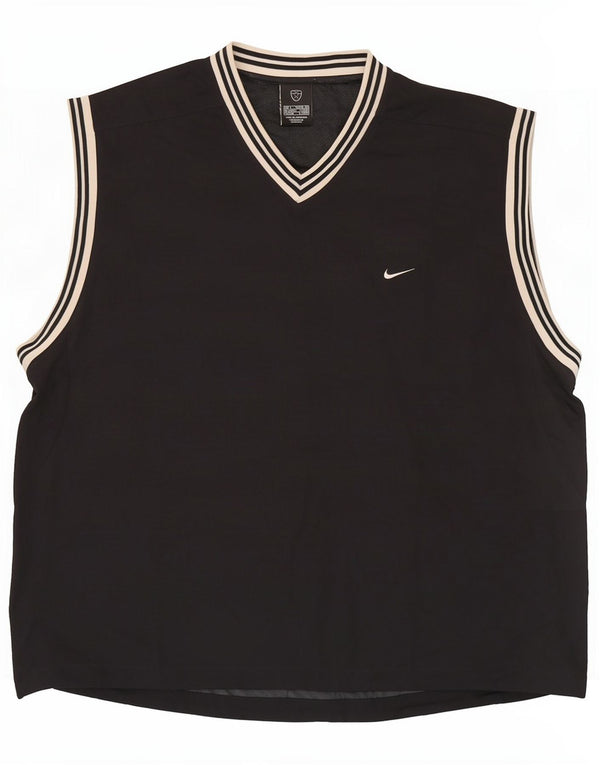 Nike Mens Vest Top UK 42/44 Large Black Nylon