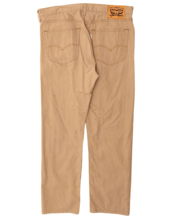 Levi's Mens 508 Tapered Casual Trousers W33 L28 Beige Cotton