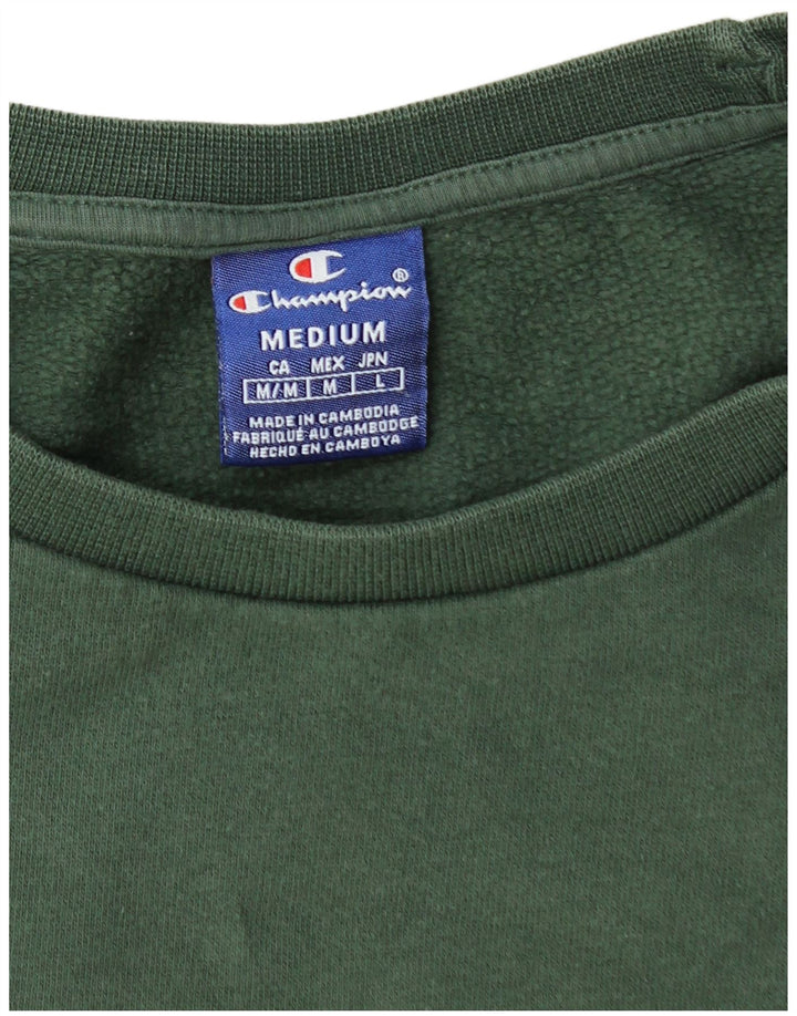CHAMPION Mens Graphic Sweatshirt Jumper Medium Green
