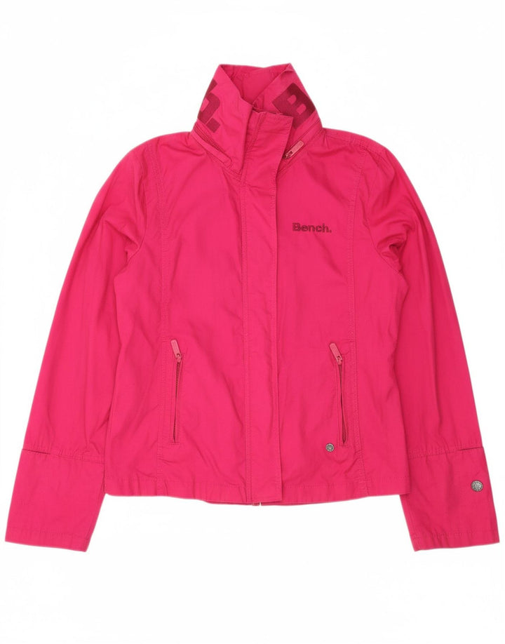 BENCH Womens Bomber Jacket UK 18 XL Pink Cotton