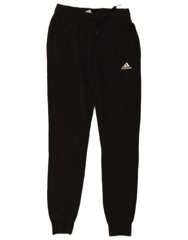 Adidas Womens Graphic Tracksuit Trousers Joggers UK 4/6 XS Black Cotton