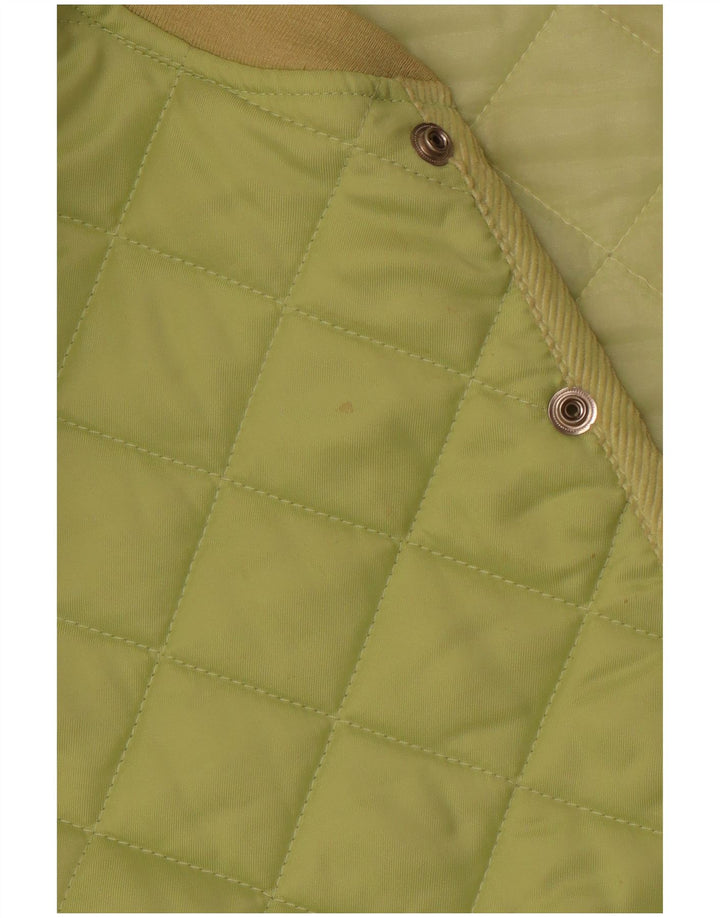 RIFLE Mens Quilted Gilet UK 38 Medium Green Polyamide