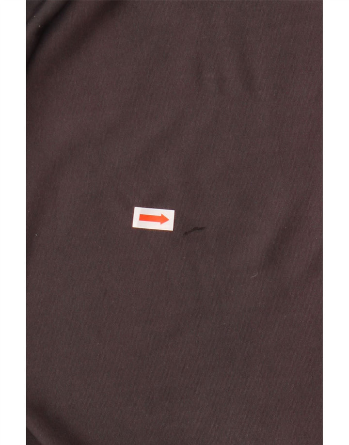 NIKE Womens Dri Fit Capri Tracksuit Trousers UK 12/14 Large  Grey Cotton