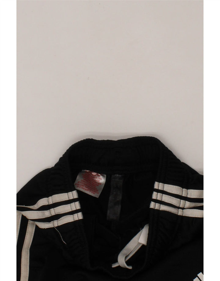 ADIDAS Boys Tracksuit Trousers Joggers 7-8 Years  Black Polyester