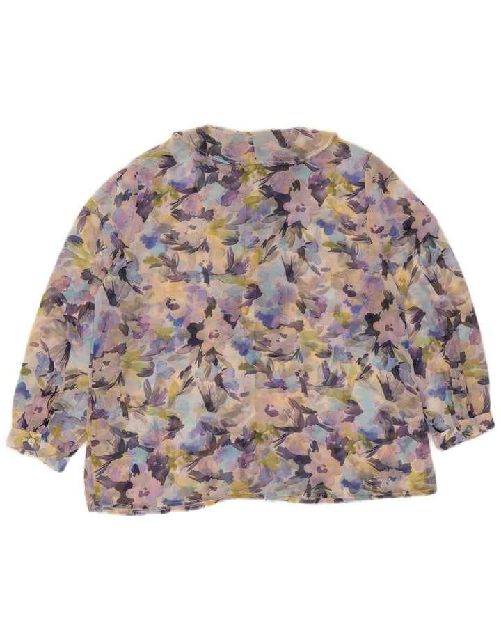 French Connection Womens See Through Shirt Blouse UK 10 Small Multicoloured