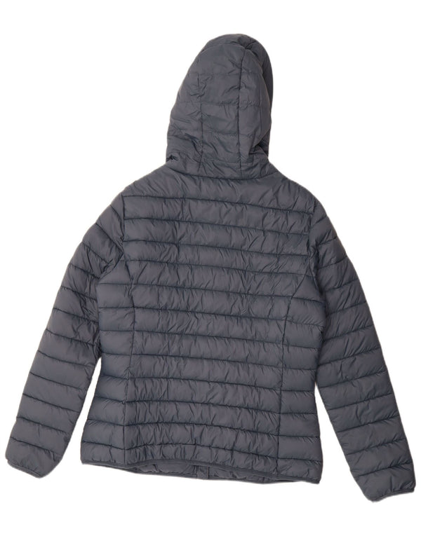 Carrera Womens Hooded Padded Jacket UK 16 Large Blue Polyamide