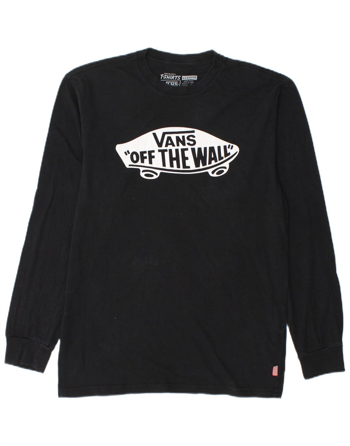 VANS Mens Classic Fit Graphic Top Long Sleeve Medium Black Cotton