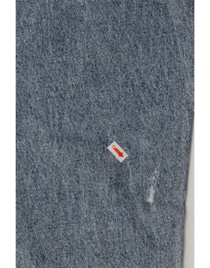 VINTAGE Womens Tapered High Waist Jeans UK 6 XS W25 L25 Blue Cotton