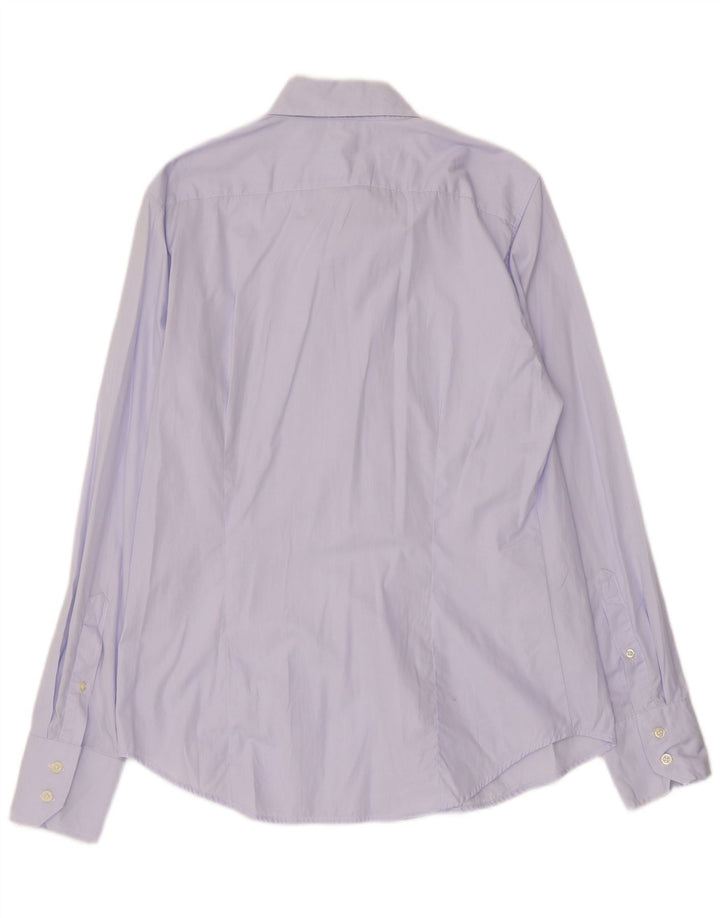 BENETTON Mens Shirt Large Purple Cotton