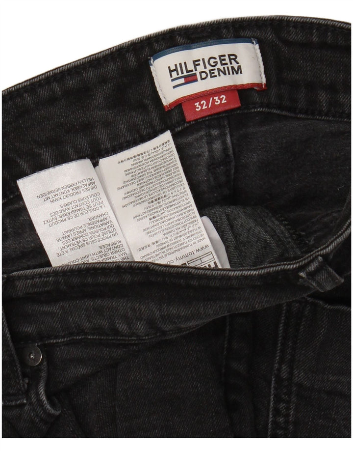 Tommy Hilfiger Mens Slim Jeans W32 L32 Black Cotton