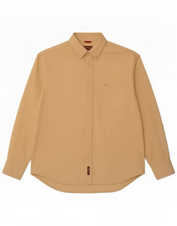 Carrera Mens Shirt Large Beige Cotton