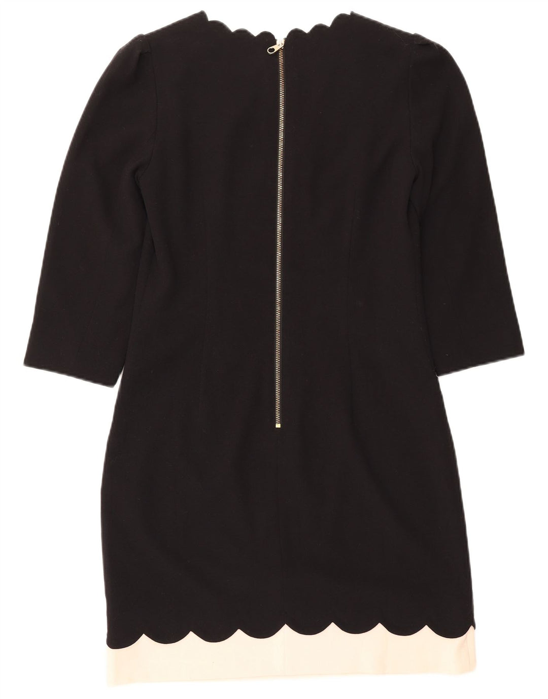 TED BAKER Womens 3/4 Sleeve Sheath Dress Size 2 Small Black Colourblock
